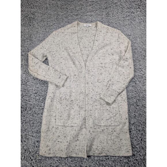 Madewell Sweaters - Madewell Sweater Women 2XS XXS Beige Normcore Cardigan Chunky Knit Wool Blend